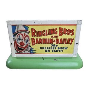 Vtg. American Flyer Ringling Bros Circus Billboard Flasher Sharp Clown‎ Graphic